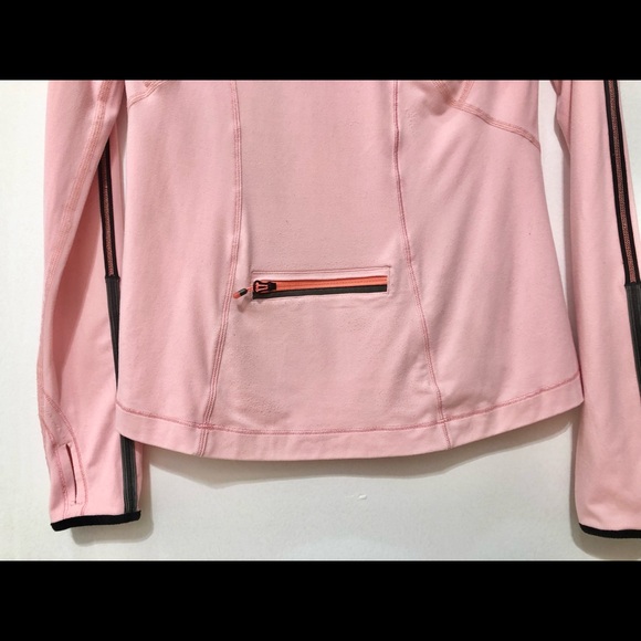 Lululemon Rise and Shine Pullover Bleached Coral Black 1/2 Zip Long Sleeves - Picture 5 of 11